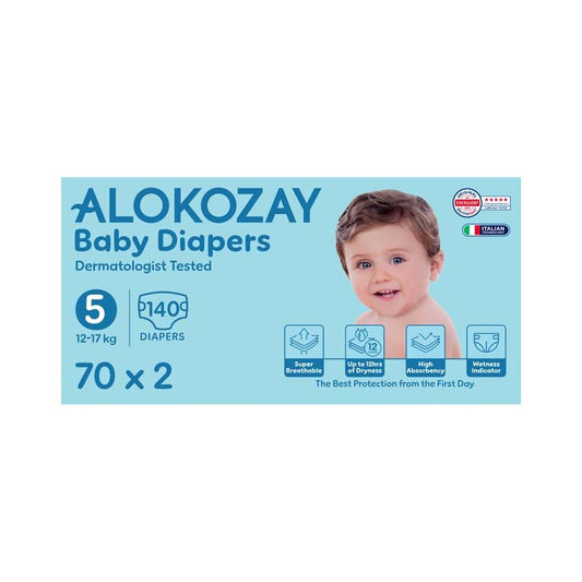Baby Diapers - Size 5 (12-17 Kg) - 70 Diapers X Pack Of 2