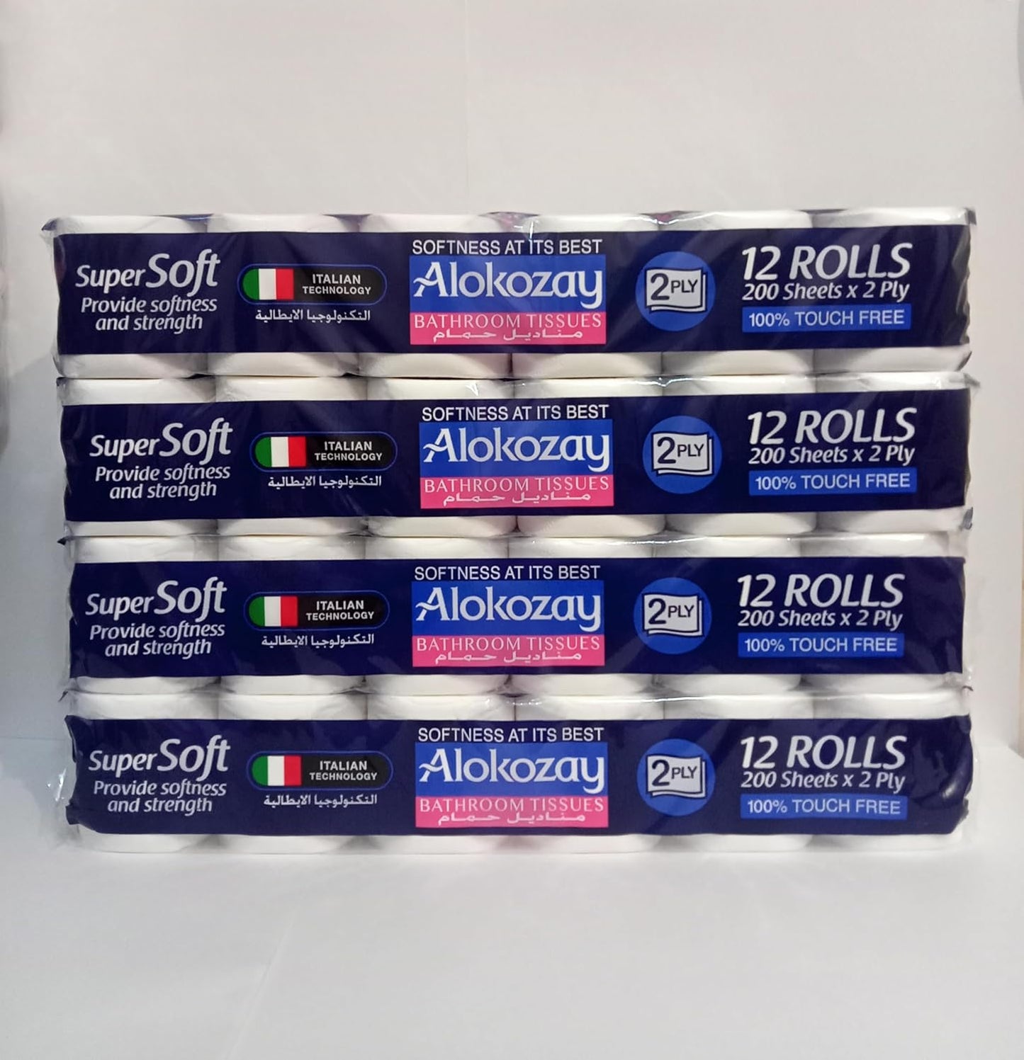 Alokozay bathroom tissues 12 roll pack of 4