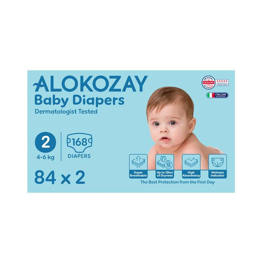 Baby Diapers - Size 2 (4-6 Kg) - 84 Diapers X Pack Of 2